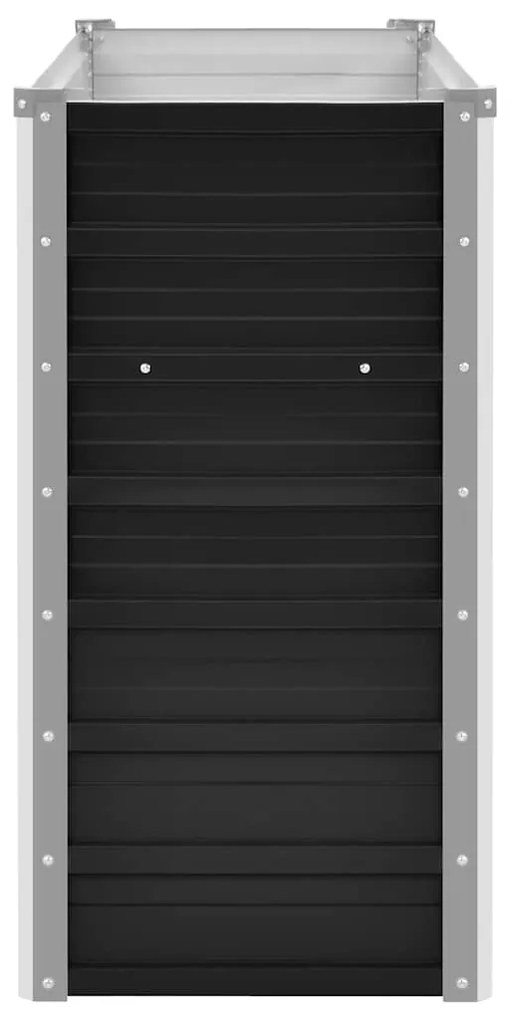 vidaXL Ζαρντινιέρα Υπερυψωμένη Ανθρακί 100x40x77 εκ. Γαλβαν. Χάλυβας