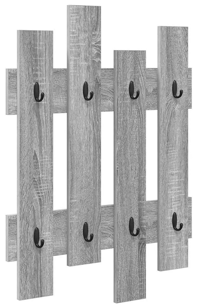 vidaXL Τοίχου Κρεμάστρα Γκρι sonoma 60 x 3 x 82 εκ. Επεξεργασμένο ξύλο