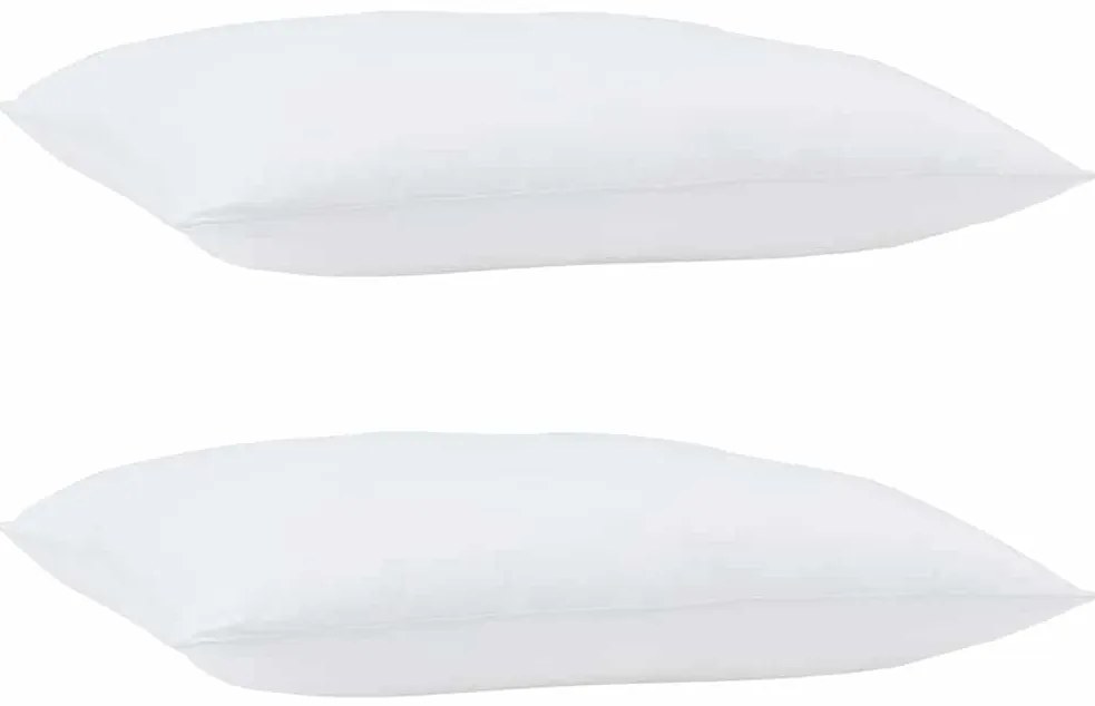 vidaXL Μαξιλάρι με μαξιλάρι Λευκό Βαμβάκι και Πολυεστέρας