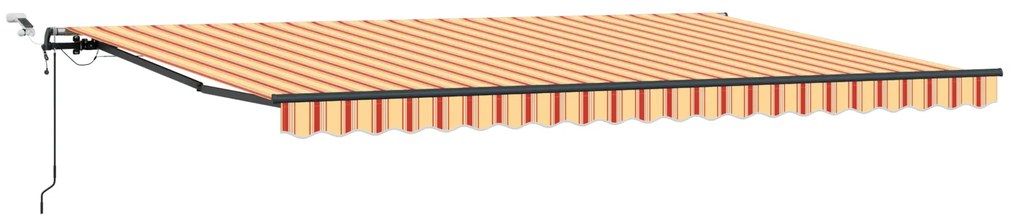 vidaXL Ανασυρόμενη τέντα με LED Κίτρινη και Πορτοκαλί 500x300 εκ