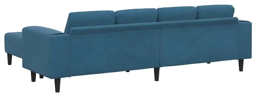 vidaXL Σετ Καναπέ 3 pcs Μπλε Βελούδο