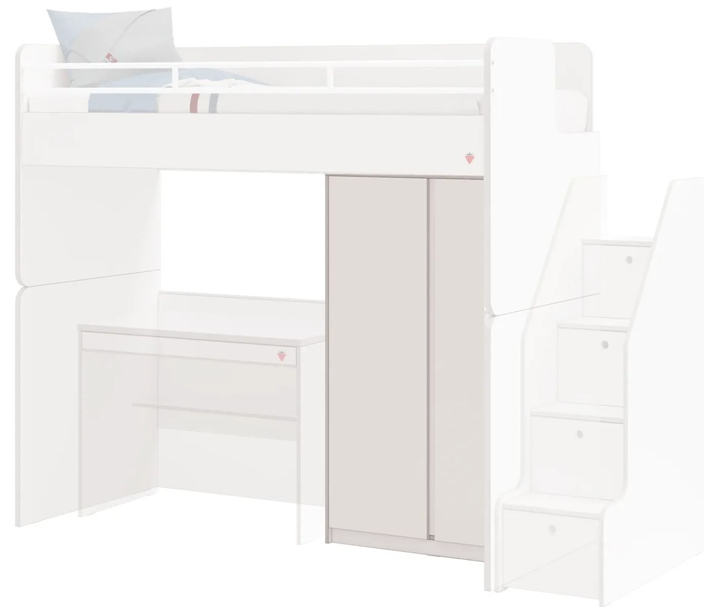 Παιδική ντουλάπα 2φυλλη  WHITE STUDIO WS-1410  Π93x52xΥ139εκ. Cilek