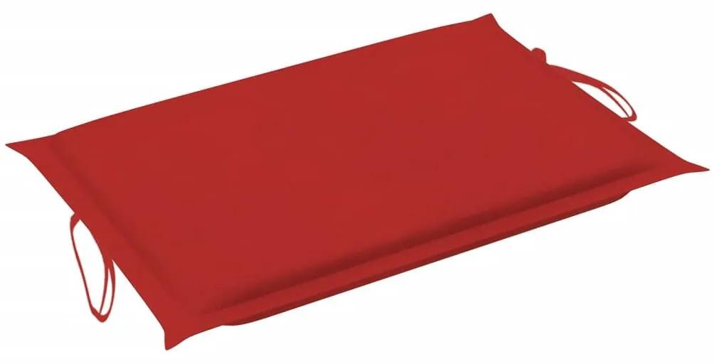 Μαξιλάρι Ξαπλώστρας Κόκκινο 186 x 58 x 3 εκ. από Ύφασμα Oxford - Κόκκινο