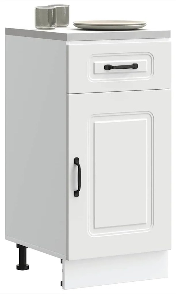 ντουλάπι βάσης κουζίνας Kalmar Λευκό από Επεξεργασμένο Ξύλο