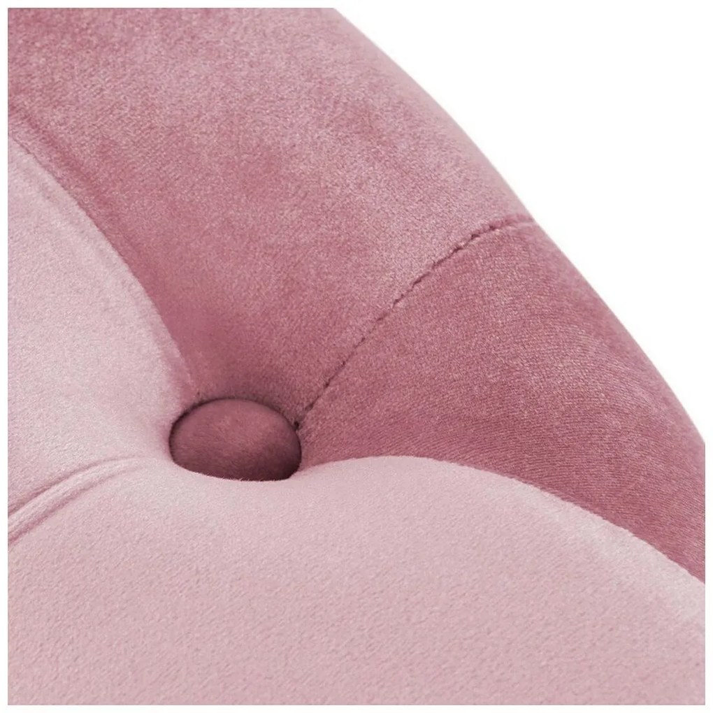 Υποπόδια DKD Home Decor Ροζ Velvet Ξύλο MDF Glam (2 pcs)