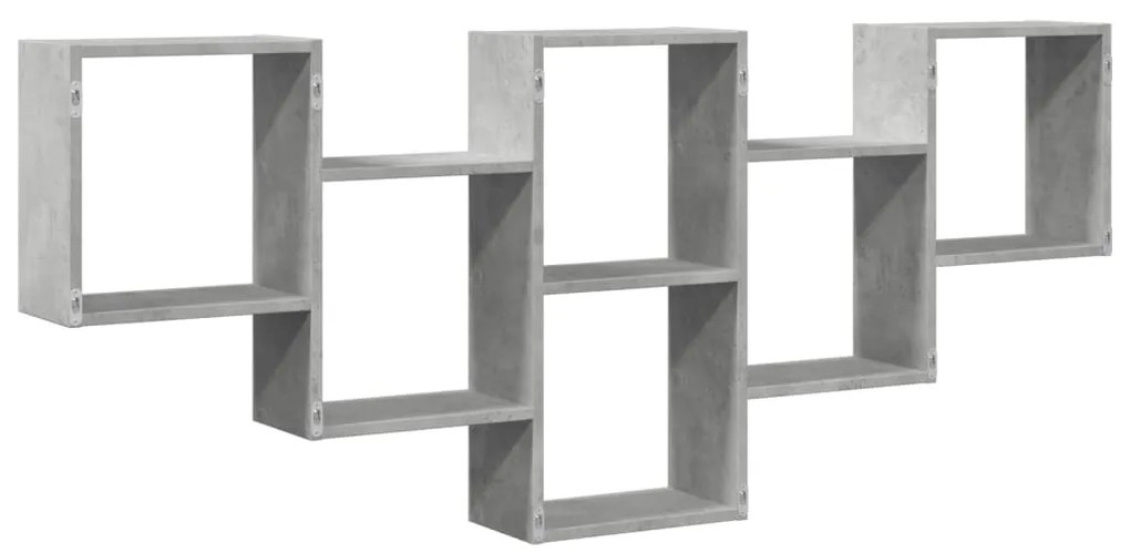 vidaXL Ραφιέρα Τοίχου Γκρι Σκυροδέματος 159x18x66 εκ. από Επεξ. Ξύλο