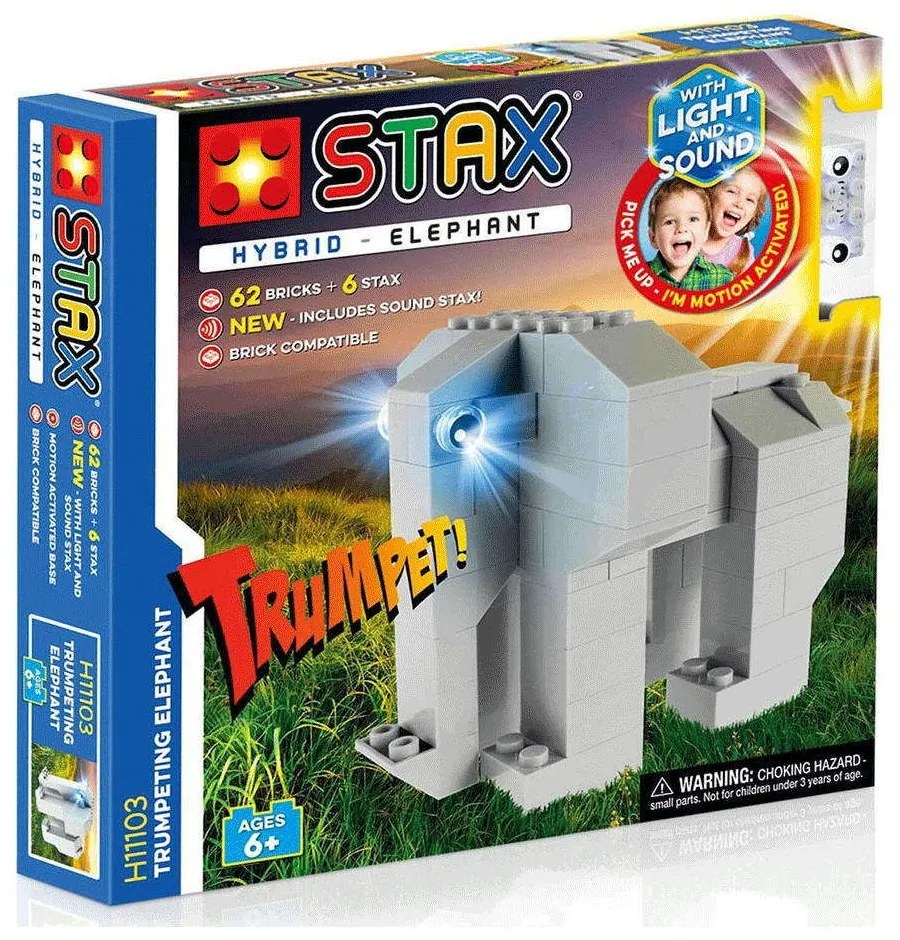 Τουβλάκια Trumpeting Elephant (Σετ 68Τμχ) Multi Light STAX