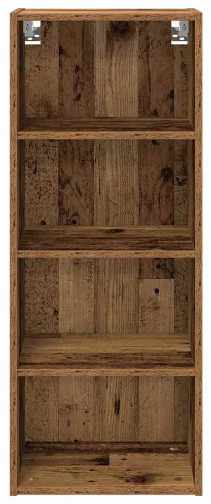 vidaXL Κρεμαστό ντουλάπι με αποθήκευση Παλιό ξύλο 40 x 29,5 x 100 εκ.