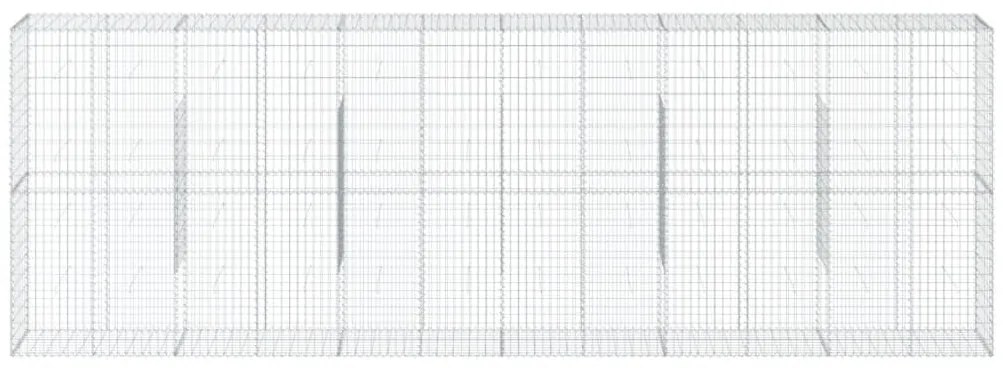 vidaXL Συρματοκιβώτιο με Κάλυμμα 600x50x200εκ. από Γαλβανισμένο Χάλυβα