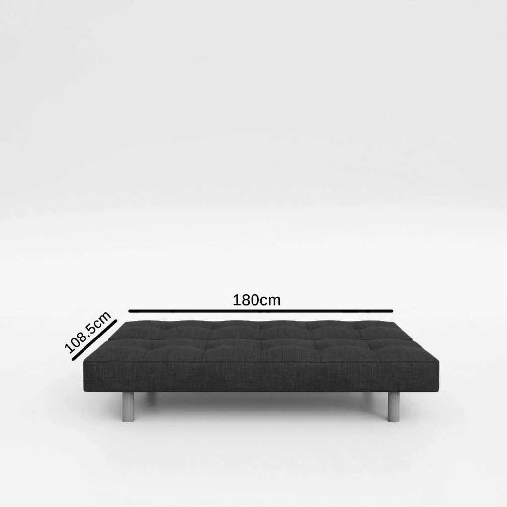 Καναπές Κρεβάτι Hermes Τριθέσιος Καφέ 180x95x82cm - GR-HERMES-2