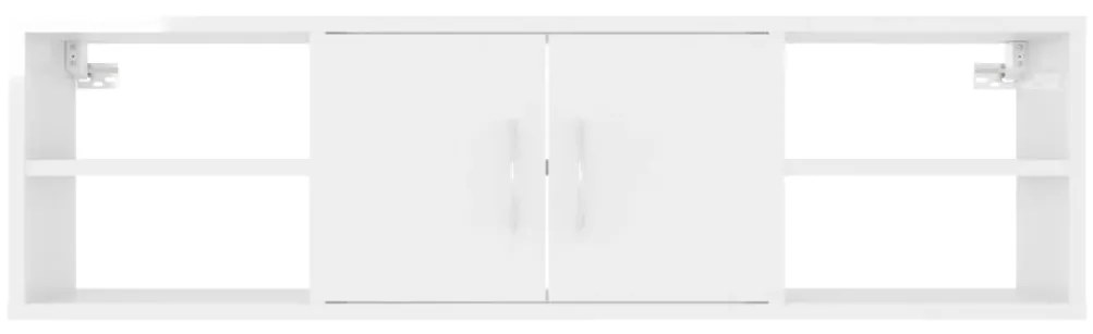 vidaXL Ραφιέρα Τοίχου Γυαλιστερό Λευκό 102x30x29 εκ. από Μοριοσανίδα