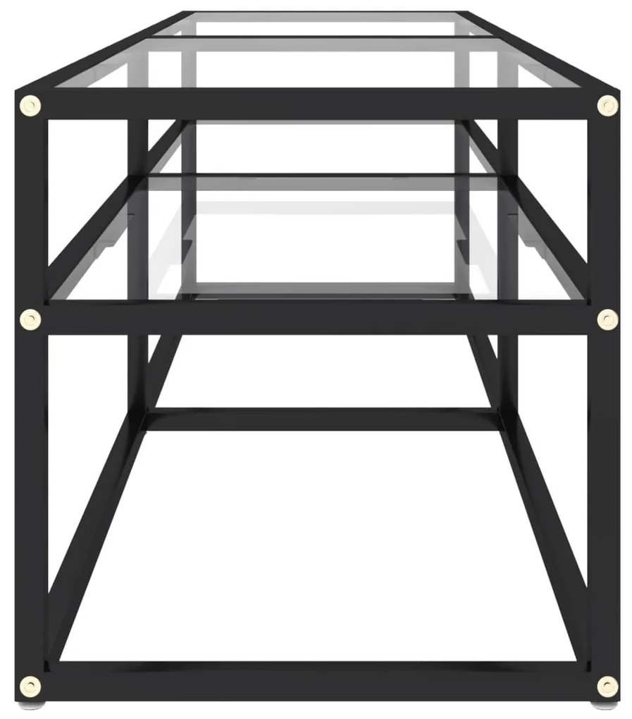 Έπιπλο Τηλεόρασης Διαφανές 140x40x40,5εκ. από Γυαλί Ασφαλείας - Διαφανές