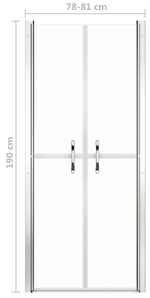 vidaXL Πόρτα Ντουζιέρας Διαφανής 81 x 190 εκ. από ESG