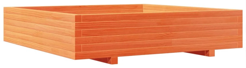 vidaXL Ζαρντινιέρα Καφέ Κεριού 110x110x26,5 εκ. από Μασίφ Ξύλο Πεύκου