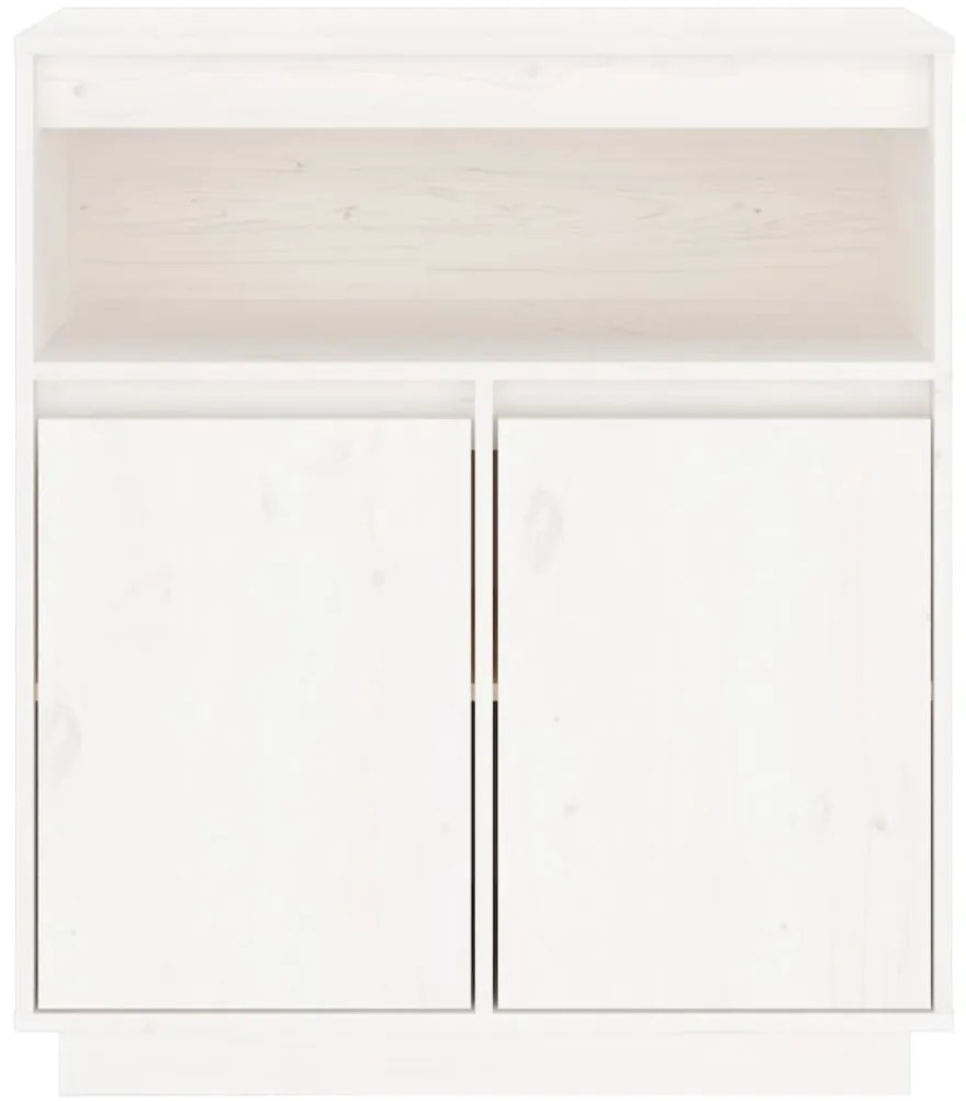 vidaXL Συρταριέρα Λευκή 70x34x80 εκ. από Μασίφ Ξύλο Πεύκου