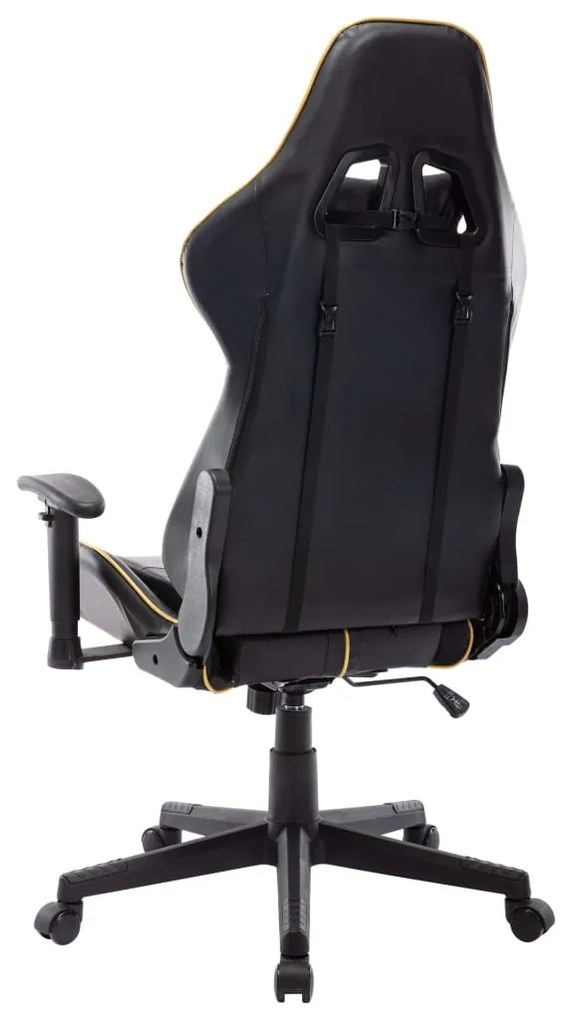 vidaXL Καρέκλα Gaming Μαύρη / Χρυσή από Συνθετικό Δέρμα