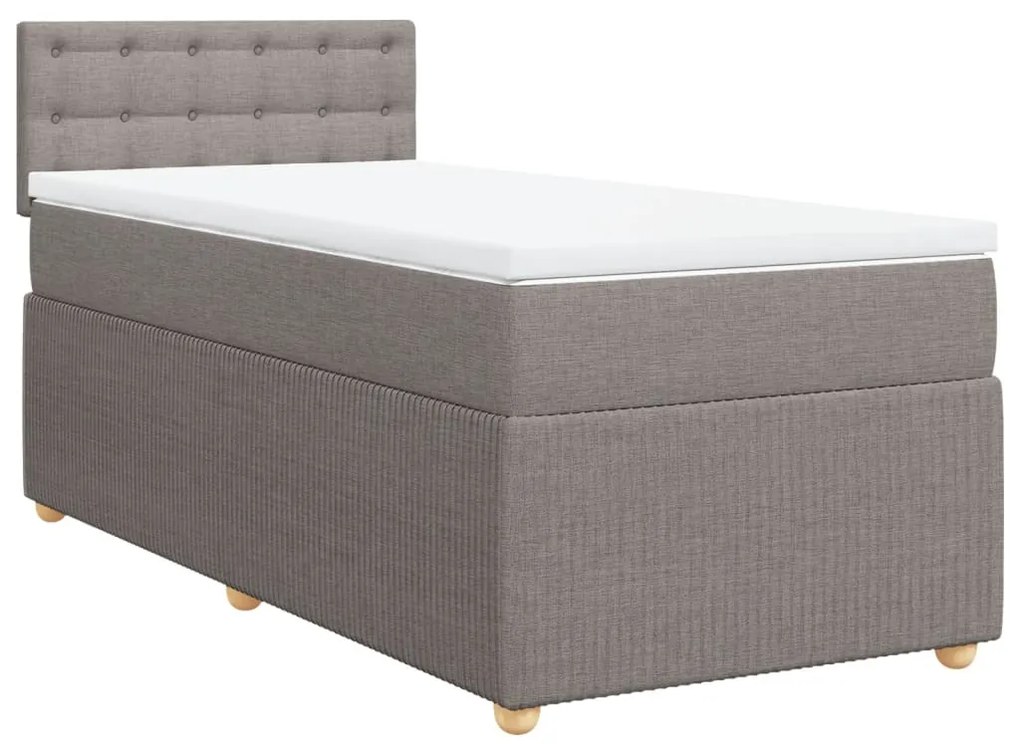 ΚΡΕΒΑΤΙ BOXSPRING ΜΕ ΣΤΡΩΜΑ TAUPE 90X190 ΕΚ.ΥΦΑΣΜΑΤΙΝΟ 3289629