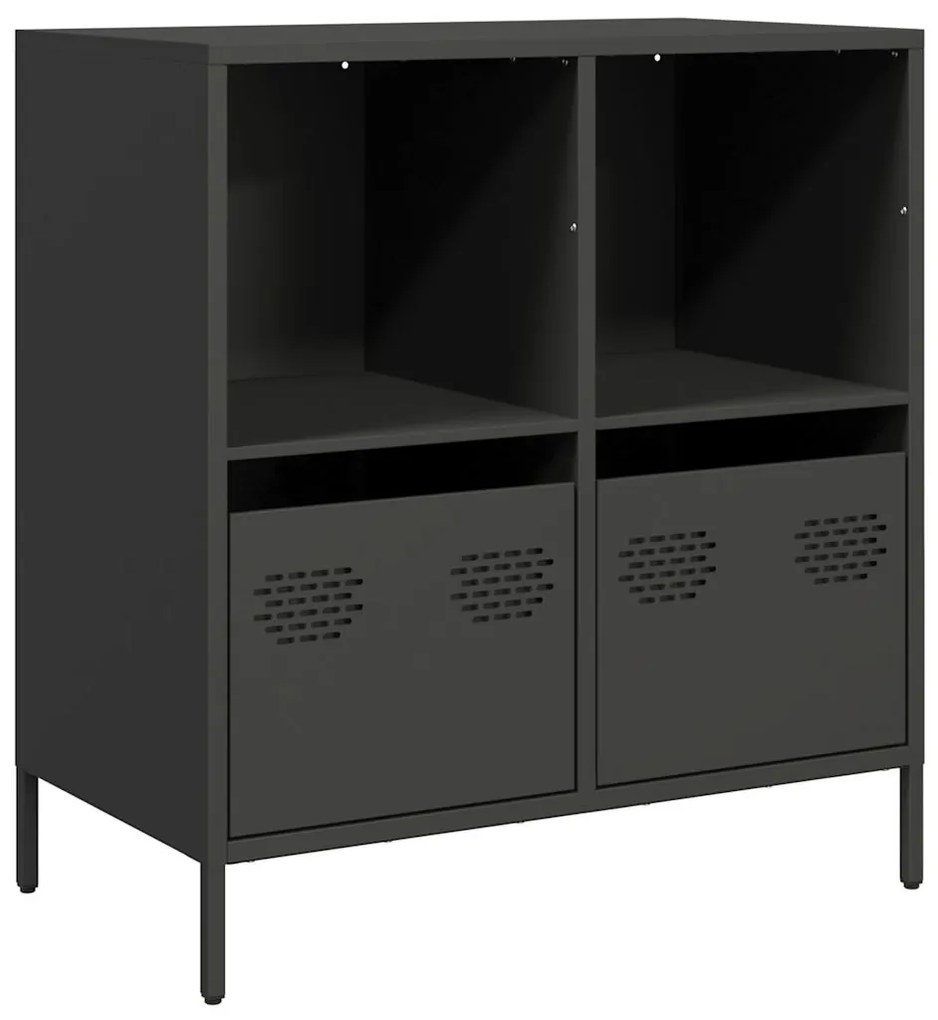vidaXL Ντουλάπι Μαύρο 68x39x73,5 εκ. από Χάλυβα Ψυχρής Έλασης