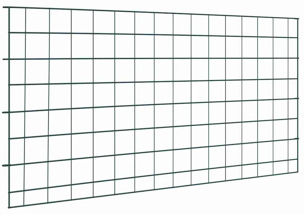 vidaXL Σετ φράχτη για λιμνούλες 5 pcs Πράσινο 100 x 50 cm Ατσάλι