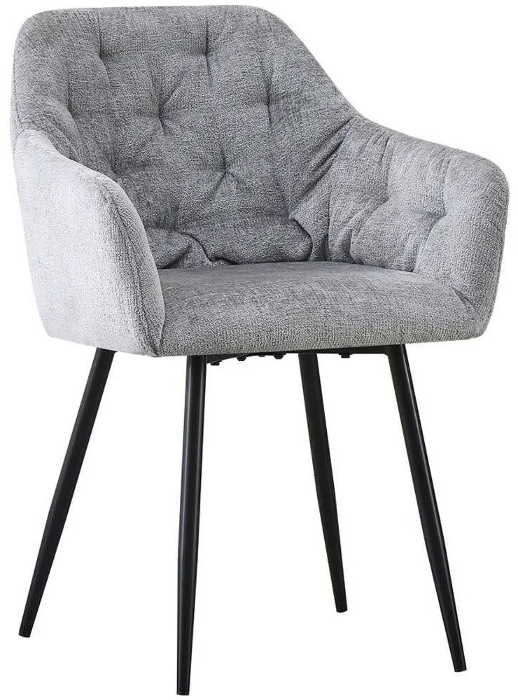 Πολυθρόνα Savvy 03-1032 56x55x85cm Light Grey Metal, Fabric