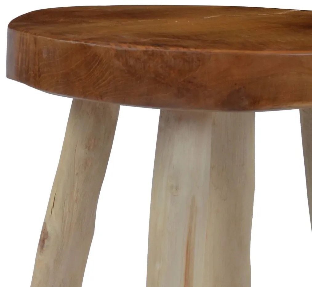 vidaXL Σκαμπό Καφέ από Μασίφ Ξύλο Teak