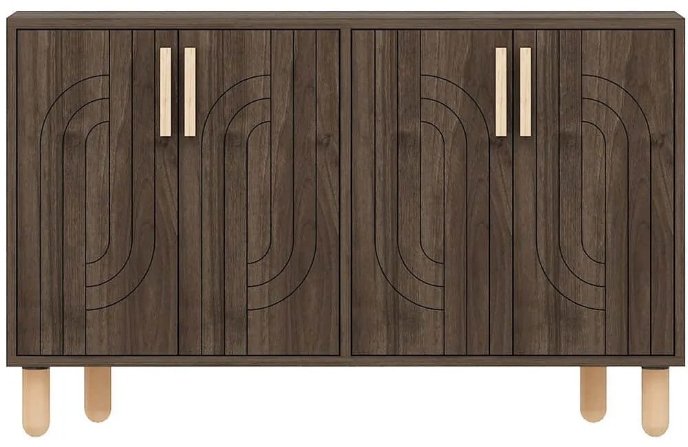 Μπουφές Rodney 327ODS1293 120x29,6x73,6cm Walnut-Oak Particle Board, Melamine