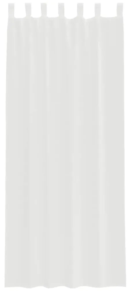 vidaXL Κουρτίνες Voile με βρόχους 2 τεμάχια Λευκό 140x260 cm