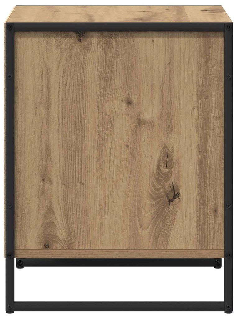 vidaXL Κομοδίνο 2 pcs Καρυδιά Χειροποίητης Εργασίας 50 x 39,5 x 50 εκ.