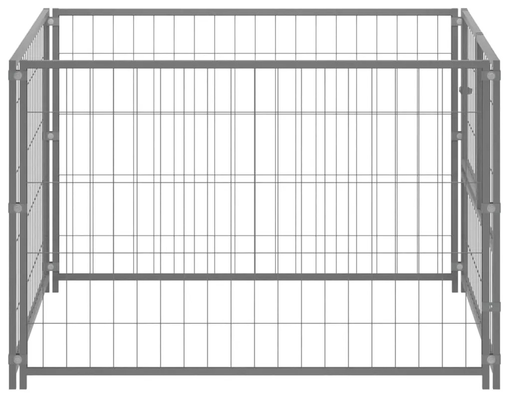 vidaXL Σπιτάκι Σκύλου Ασημί 100 x 100 x 70 εκ. Ατσάλινο