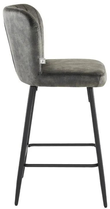 Σκαμπό Μπάρ FL2036 Fylliana Λαδί - Μαύρο 51x54x94 εκ. 2αδα