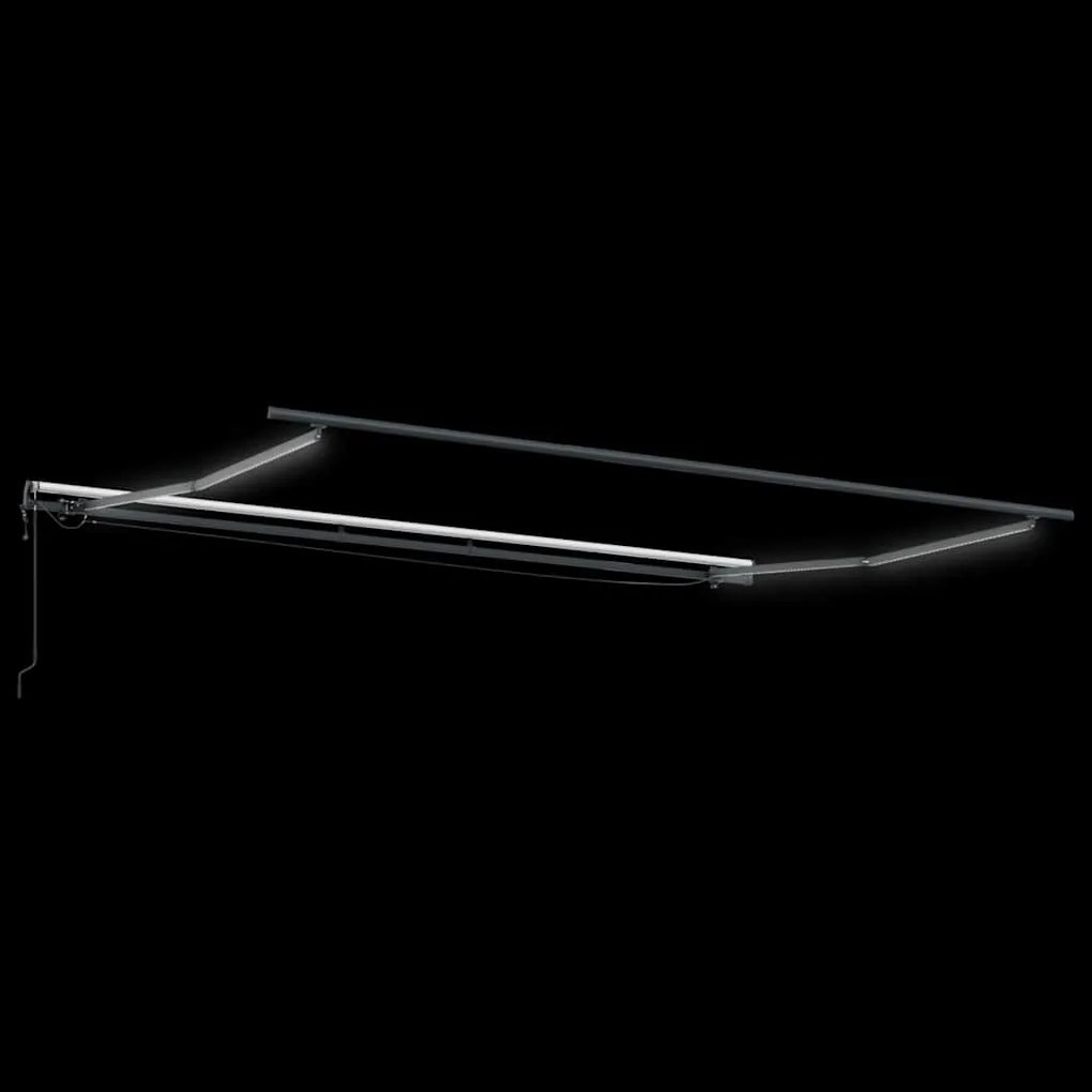 vidaXL Τέντα Πτυσσόμενη Αυτόματη με LED Μπορντό 450x300 εκ.