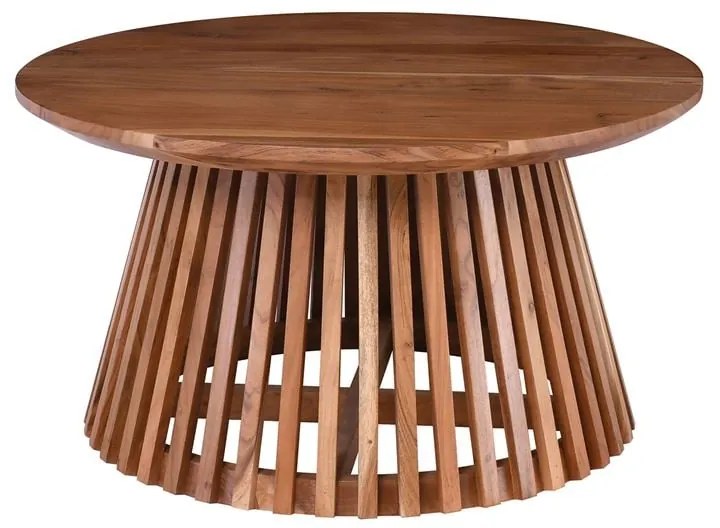 RIM Τραπέζι Σαλονιού, Ξύλο Ακακία Φυσικό Φ80cm H.43cm