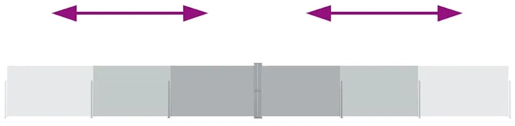 vidaXL Σκίαστρο Πλαϊνό Συρόμενο Βεράντας Ανθρακί 140 x 1200 εκ.