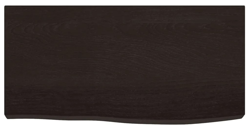 vidaXL Ράφι Τοίχου Σκούρο Καφέ 60x30x(2-6) εκ. Επεξ. Μασίφ Ξύλο Δρυός