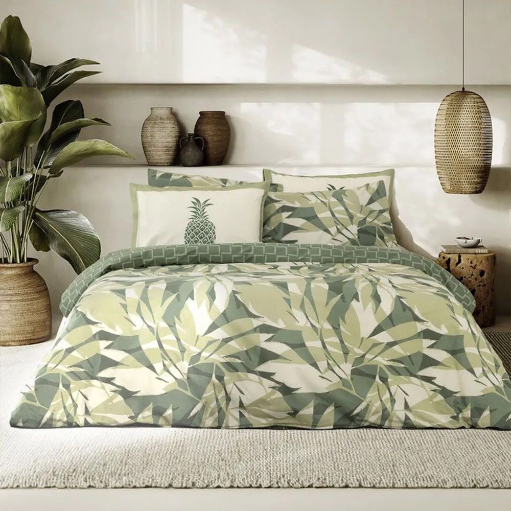Σεντόνια Cocomo Με Λάστιχο (Σετ 3τμχ) Green Nima Μονό 100x232cm 100% Cotton