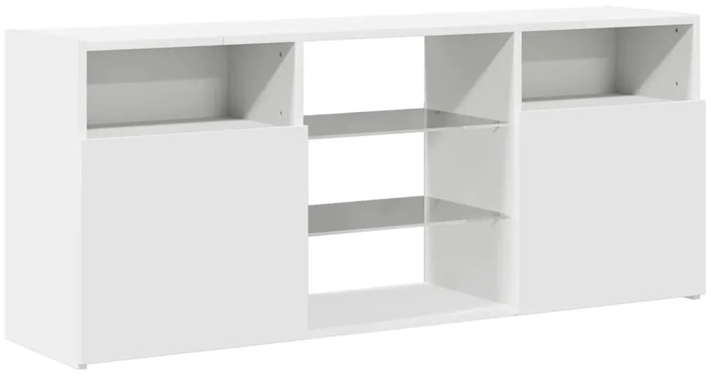 vidaXL Έπιπλο Τηλεόρασης με LED Λευκό 120x30x50 εκ.
