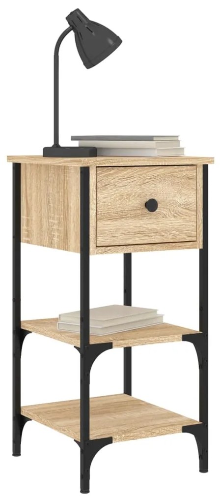 vidaXL Κομοδίνο Sonoma Δρυς 34 x 36 x 70 εκ. από Επεξεργασμένο Ξύλο