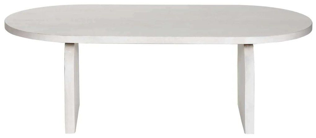 ΤΡΑΠΕΖΙ ΣΑΛΟΝΙΟΥ ΟΒΑΛ HONKY HM9710 ΜΑΣΙΦ ΞΥΛΟ MANGO- ΛΕΥΚΟ 130x60x35Υεκ.
