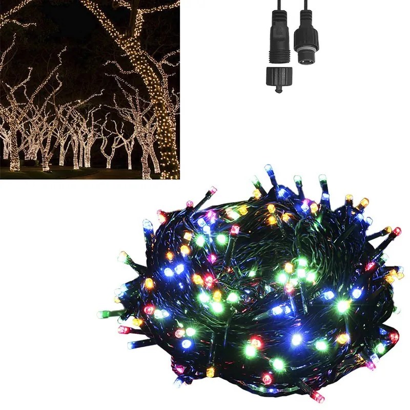 Λαμπάκια 100Led Πολύχρωμα Σταθερά Xmas fest 93-2377