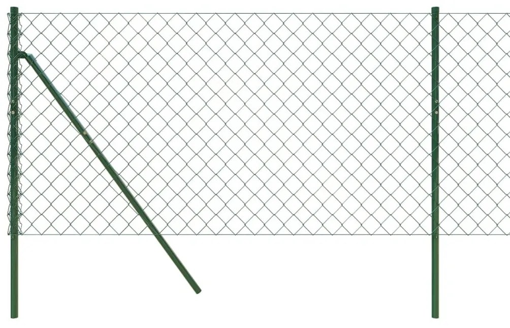 Συρματόπλεγμα Περίφραξης Πράσινο 0,8 x 25 μ. με Στύλους - Πράσινο