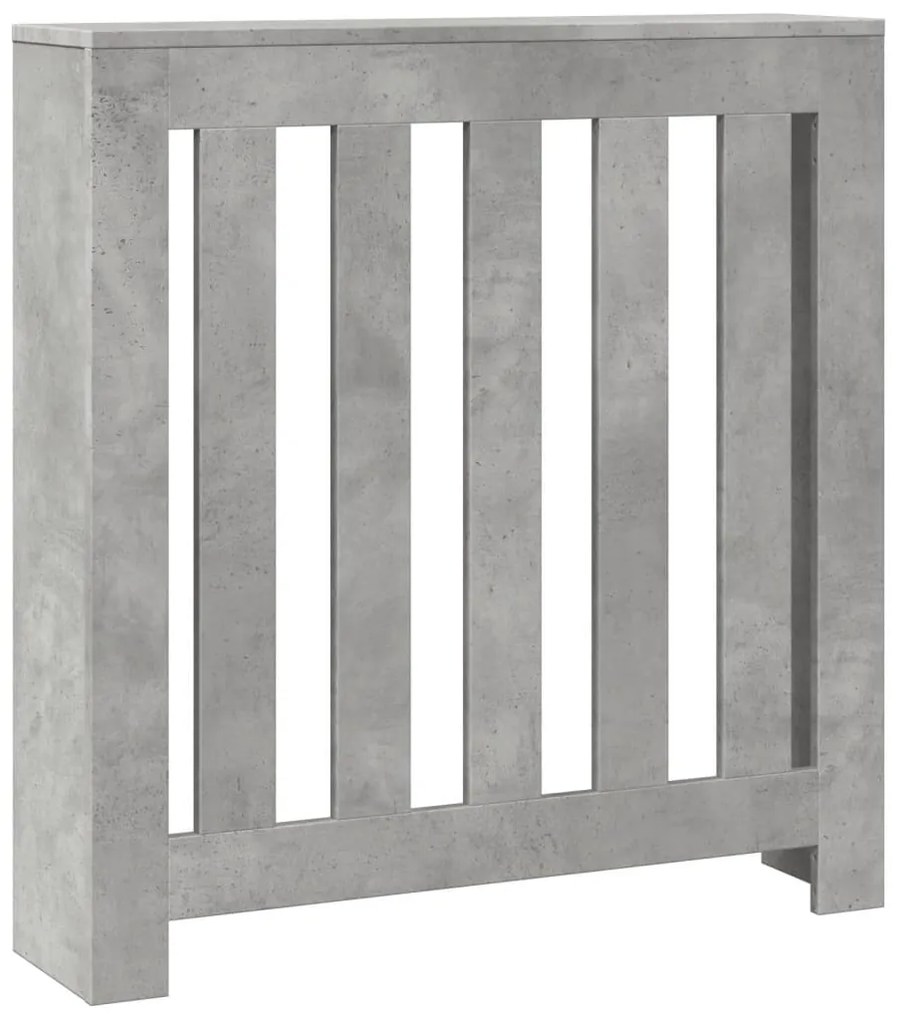 vidaXL Κάλυμμα Καλοριφέρ Γκρι Σκυροδέματος 78x20x82 εκ. Επεξ. Ξύλο