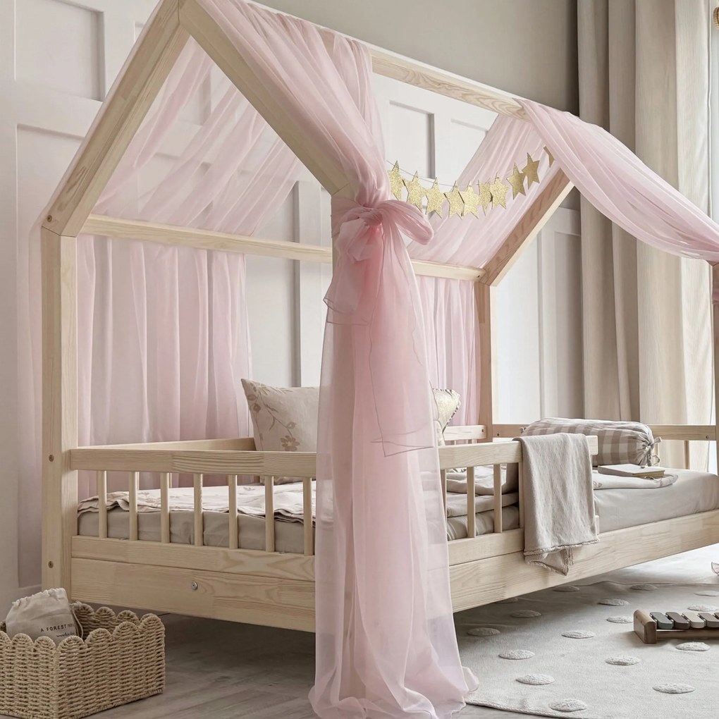 Κουρτίνα Οροφής Bianco Bed Pink Voile  Luletto