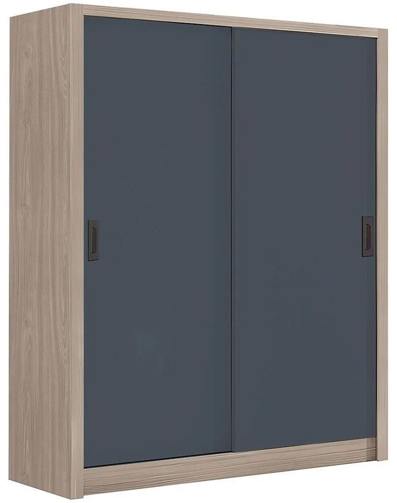 Ντουλάπα Δίφυλλη - Συρόμενη Vanity Ε7355,1 160x60x200cm Anthracite-Walnut Two Door