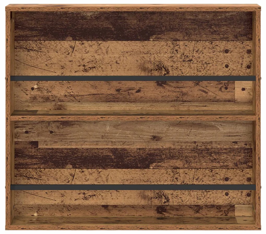 vidaXL Ράφι Περιοδικών με ράφι 2 pcs Παλιό ξύλο 80 x 12 x 70 εκ