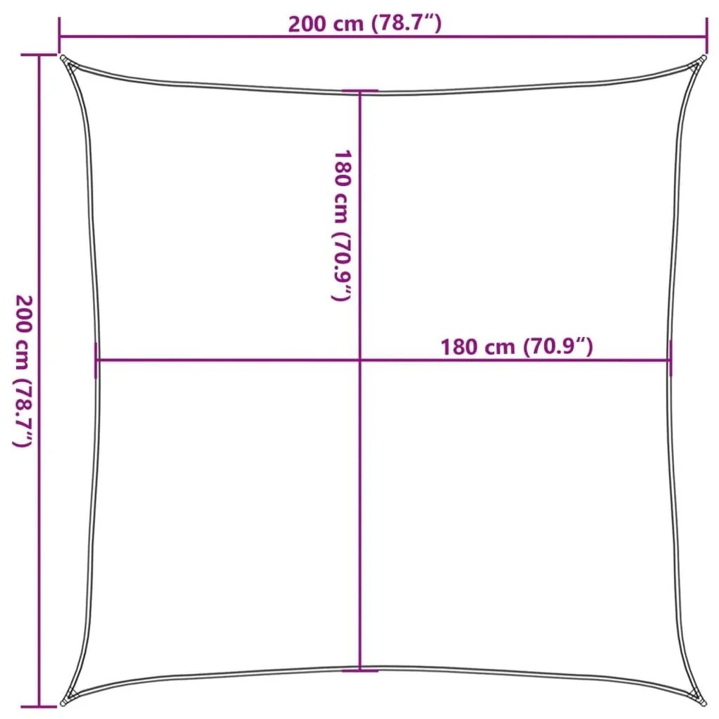 Πανί Σκίασης Μπλε 2 x 2 μ. από HDPE 160 γρ./μ² - Μπλε