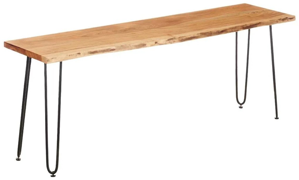 Τραπέζι Τηλεόρασης Live Edge 140 x 37 x 52 cm Καφέ Μαύρο ξύλο ακακίας