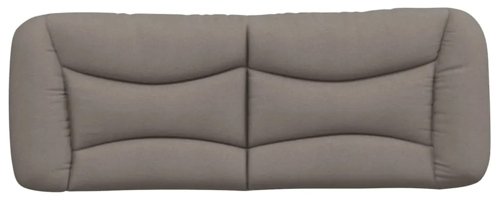 vidaXL Μαξιλάρι για Κεφαλάρι Μαύρο Taupe 140 εκ. Υφασμάτινο