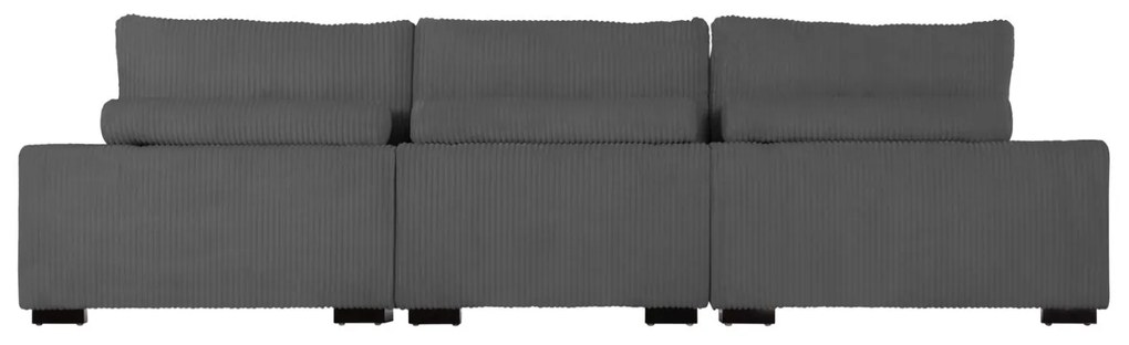 Γωνιακός Καναπές CRANFIELD Αριστερή γωνία Γκρί Ριγέ ύφασμα 313x169x80Υεκ. 313x169x80 εκ.