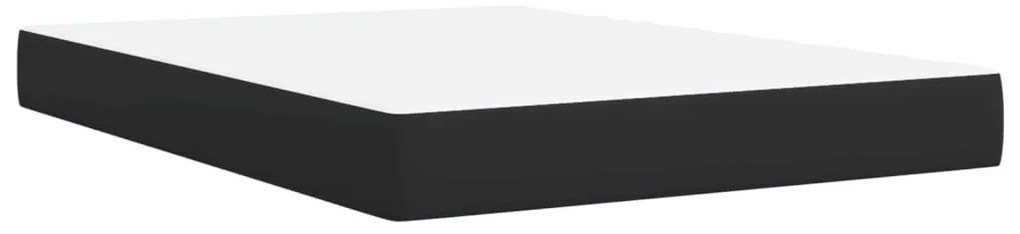 vidaXL Κρεβάτι Boxspring με Στρώμα Μαύρο 160x200εκ.από Συνθετικό Δέρμα