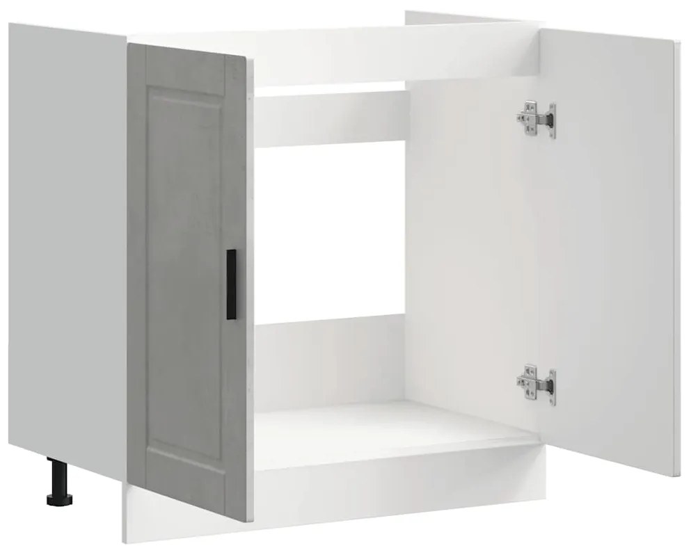 vidaXL Ντουλάπι βάσης νεροχύτη Porto Γκρι μπετόν 80x46x81,5 cm